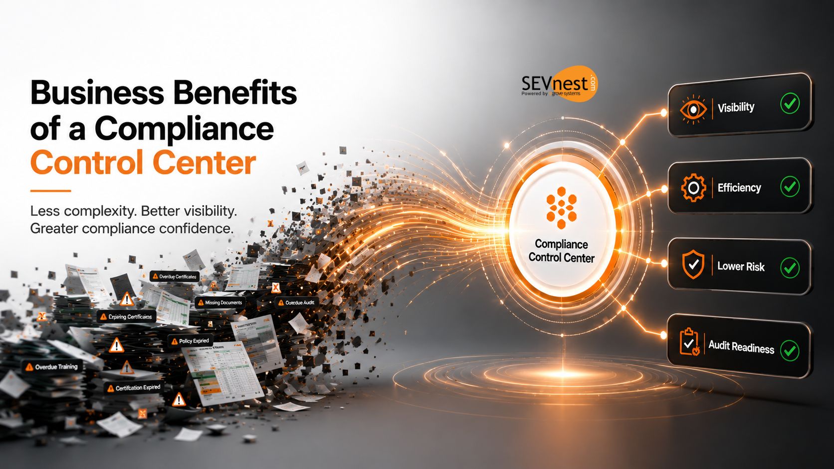 Business Benefits of a Compliance Control Center - SEVnest